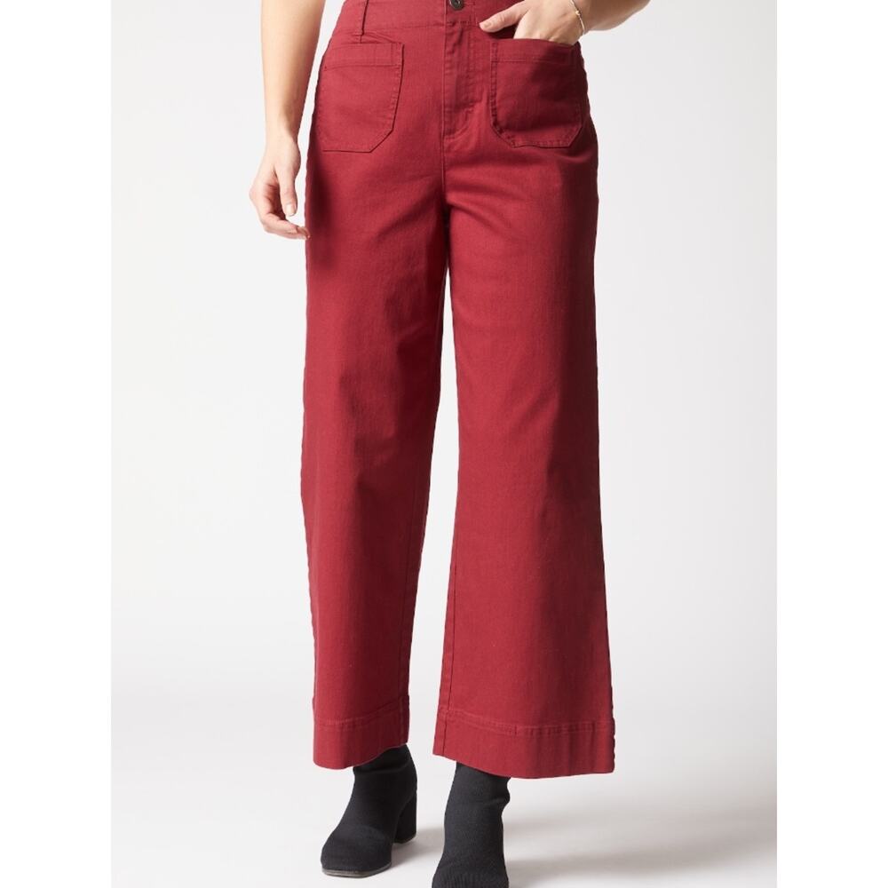 NWT - Habitat Stretch Denim Wide Ankle Jean - Size 16 - Picture 2 of 7